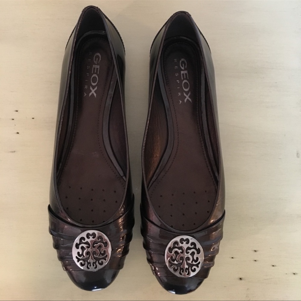 GEOX Brown Flats Size 8.5